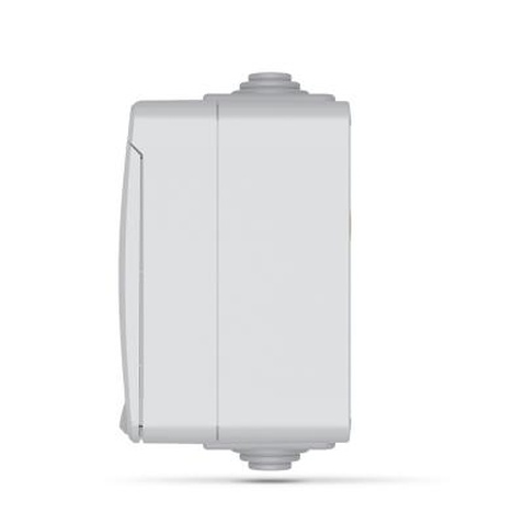 Розетка Videx BINERA IP65 зовнішня 2ая із заземленням сіра (VF-BNW22G-G)