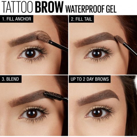 Гель для брів Maybelline New York Tattoo Brow Waterproof Gel 04 - Коричневий 5 мл (3600531546472)