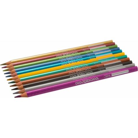 Олівці кольорові Cool For School Metallic 12 кольорів (CF15168)