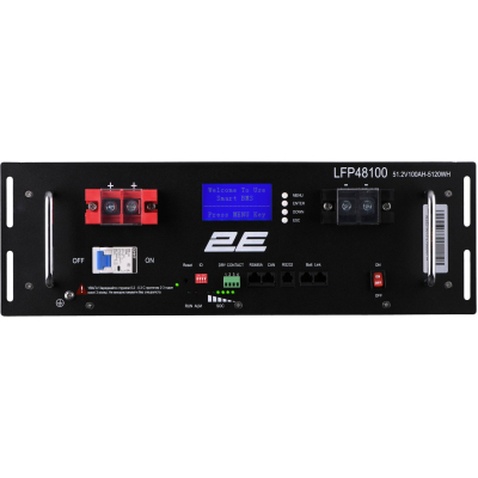 Батарея LiFePo4 2E LiFePO4 48V-100Ah, 19" LCD 16S (2E-LFP48100-LCD)