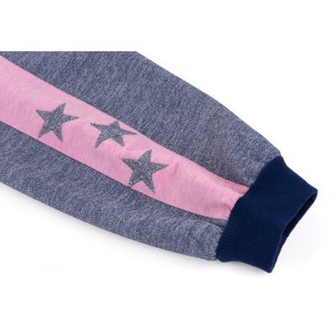 Спортивний костюм Breeze з рожевими лампасами (9553-128G-blue)
