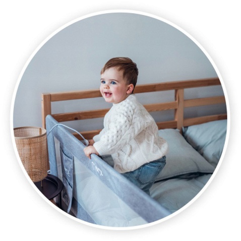 Захисний бар'єр для дітей MoMi Lexi для ліжка dark gray (AKCE00023)