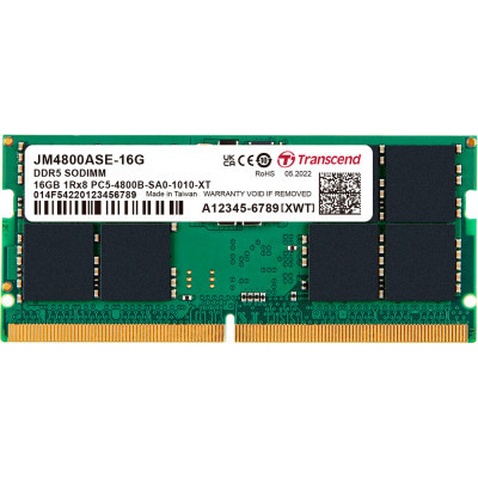 Модуль пам'яті для ноутбука SoDIMM DDR5 16GB 4800 MHz JetRam Transcend (JM4800ASE-16G)