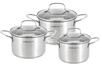 Набір посуду  Holmer Elegance (CS-4651-SS) Elegance (3 каструлі з кришкою 2 л/2,8 л/3,8 л)