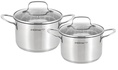 Набір посуду  Holmer Elegance (CS-4451-SS) 4 предмети (Кастрюля 2л/3,8л 4 кришки)