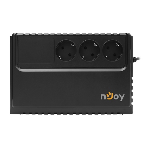 Джерелo безперебійного живлення NJOY Renton 650 (PWUP-LI065RE-CG01B) Lin.int., AVR, 3 x евро, пластик