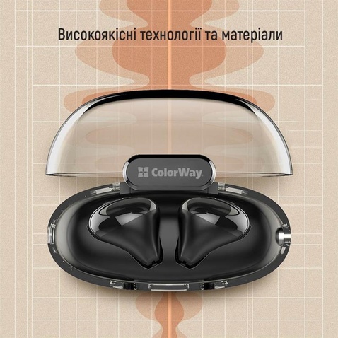 Навушники СolorWay Slim TWS-2 Earbuds Black (CW-TWS2BK)