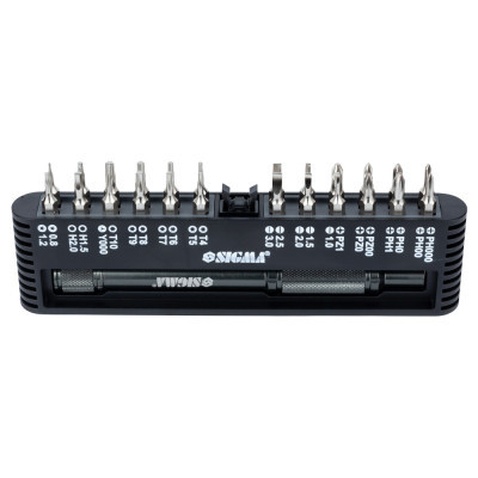 Викрутка Sigma з бітами 1/4 "24шт CrV для мобільних телефонів (пласт кейс) (4003251)