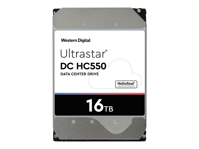 Жорсткий диск 3.5" 16TB WD (WUH721816AL5204)16 ТВ, 7200 об/хв, 512 MB, SAS, 3.5", Ultrastar DC HC550, HDD для серверів, 10 Вт