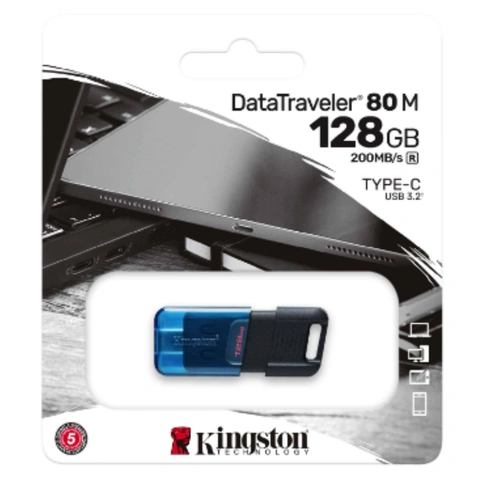 USB Flash 128GB USB 3.2 / Type C Kingston DataTraveler 80 (DT80M/128GB)