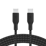 Кабель Belkin USB-С > USB-С 2м, 100Вт, плетений, чорний CAB014BT2MBK