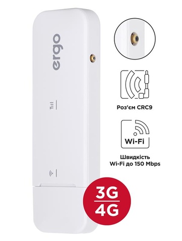 Модем   Ergo W023-CRC9 3G/4G USB Wi-Fi з можливістю підключення антени