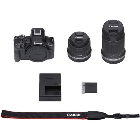 Цифровий фотоапарат Canon EOS R50 RF-S 18-45 IS STM + RF-S 55-210 IS STM Black (5811C034)