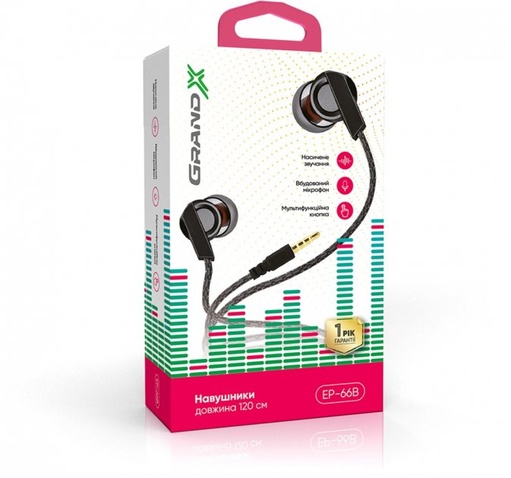 Навушники Grand-X EP-66B Black