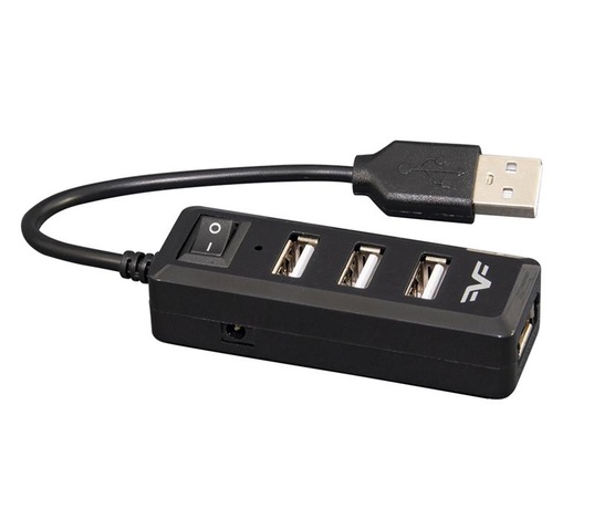 Концентратор  USB 2.0 Frime 4хUSB2.0 Black (FH-20000)