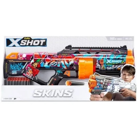 Іграшкова зброя Zuru X-Shot Швидкострільний бластер Skins Last Stand Graffiti (16 патронів) (36518B)