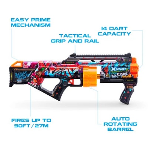 Іграшкова зброя Zuru X-Shot Швидкострільний бластер Skins Last Stand Graffiti (16 патронів) (36518B)