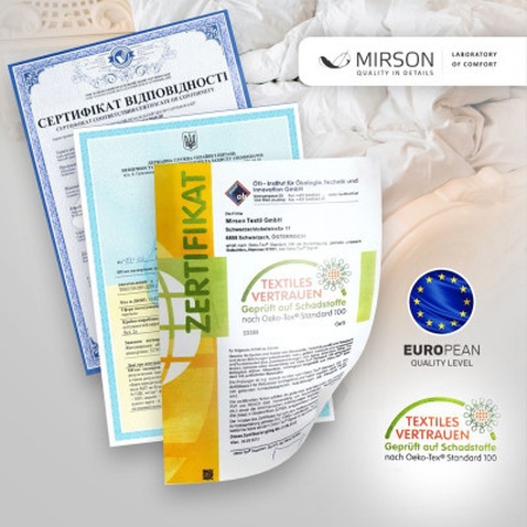 Ковдра MirSon антиалергенна EcoSilk 002 демі 172x205 см (2200000003188)