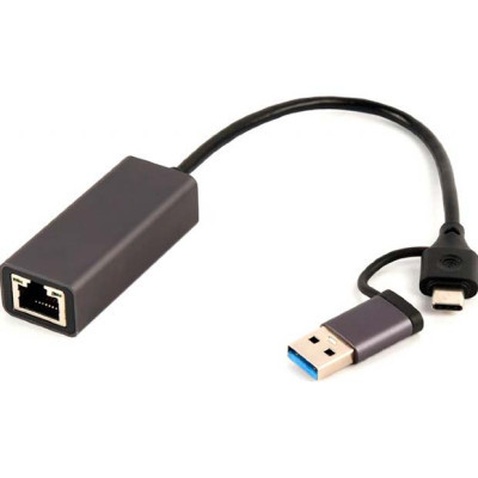 Адаптер USB-A/USB/C to 1Gbps Lan Cablexpert (A-USB3AC-LAN-01)