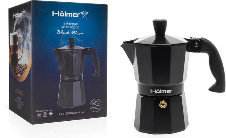 Гейзерна кавоварка  Holmer CF-0100-B Black Moon
