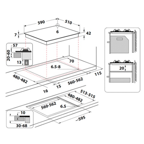 Варочна поверхня Whirlpool GOS6415/NB1