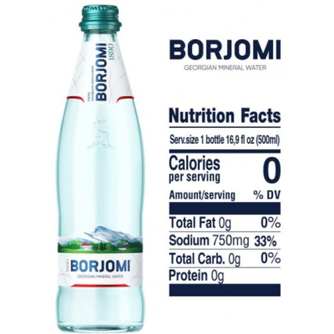 Мінеральна вода Borjomi 0.5 газ скл