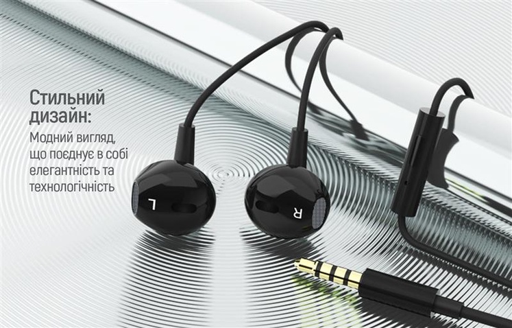 Навушники СolorWay Slim 3.5 mm Wired Earphone Blast 1 Black (CW-WD01BK)