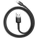 Кабель  Baseus Cafule Cable USB For Lightning 2.4A 0.5m Gray+Black CALKLF-AG1