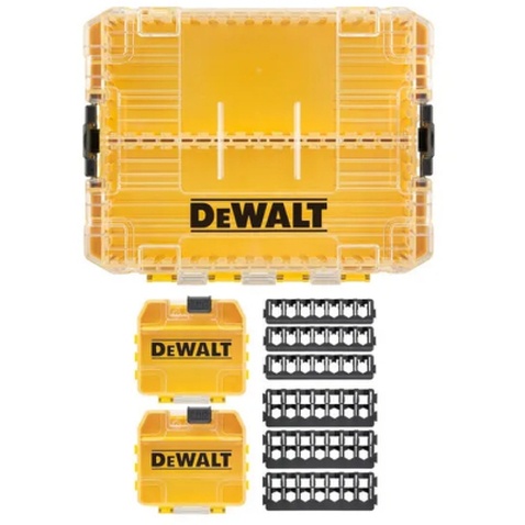 Ящик для інструментів DeWALT для біт системи TSTAK Tough Case М із футляром-2 шт, касетами для біт 6 шт. (DT70803)