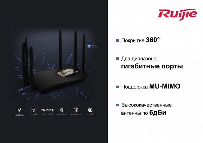 Маршрутизатор  Ruijie RG-EW1200G PRO