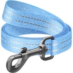 Повідок для собак WAUDOG Re-cotton світловідбивний L-XXL Ш 25 мм Д 150 см блакитний (40162)