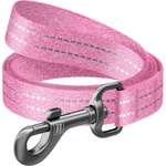 Повідок для собак WAUDOG Re-cotton світловідбивний L-XXL Ш 25 мм Д 150 см рожевий (40167)