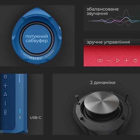 Колонка HiFuture RIPPLE 30W Red