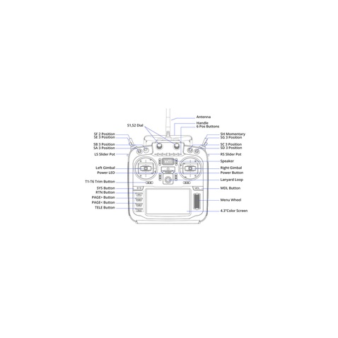 Пульт управління для дрона  RadioMaster TX16S MKII AG01 Gimbal ELRS (HP0157.0022)
