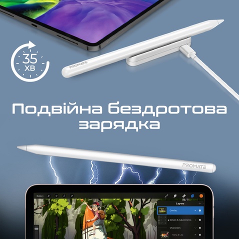 Стилус Promate quill-2.white