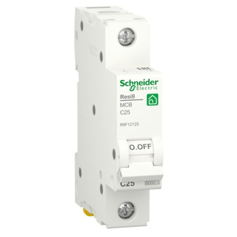 Автоматичний вимикач Schneider Electric RESI9 6kA 1P 25A C (R9F12125)