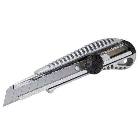 Ніж монтажний Sigma металевий корпус, лезо 18мм, гвинтовий замок (8211031)