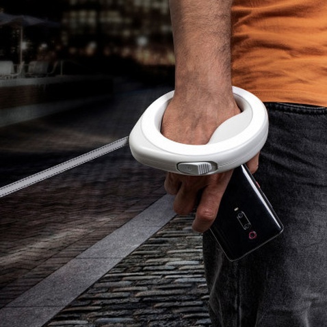 Повідок для собак WAUDOG R-leash світловідбиваюча стрічка XS-M до 40 кг 2.9 м білий (812715)
