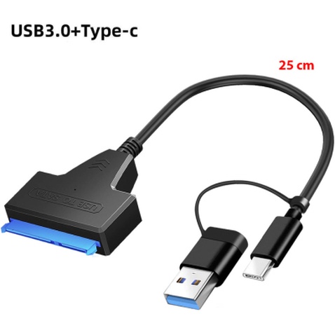 Адаптер USB3.0 Type-A/C HDD 2,5" SATA II/III / SSD Dynamode (DM-AD-SATA-U3)