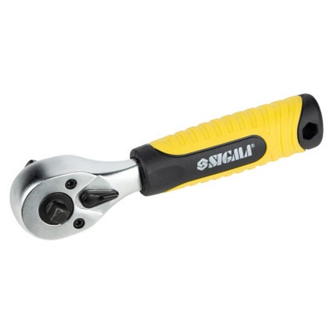 Тріскачка Sigma двостороння укорочена 1/4"-1/2" 145мм 72T CrV (6050251)