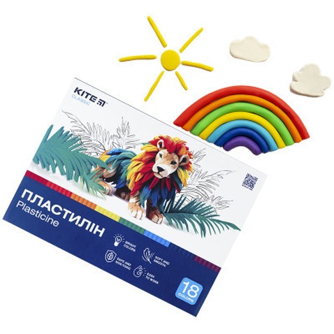Пластилін Kite Classic 18 кольорів, 360 г (K-085)