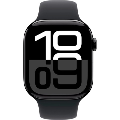Смарт-годинник Apple Watch Series 10 GPS 46mm Jet Black Aluminium Case with Black Sport Band - M/L (MWWQ3QH/A)