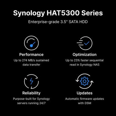 Жорсткий диск для сервера Synology 3.5" 4TБ SATA 7200 (HAT5300-4T)