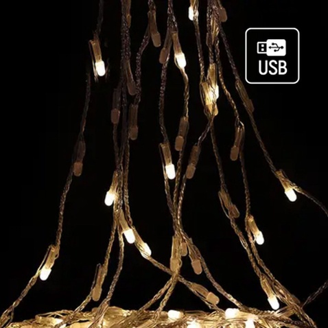 Гірлянда ColorWay Каскад LED 98 7 x 1.5 м 8 функцій (CW-G-98L71CU)