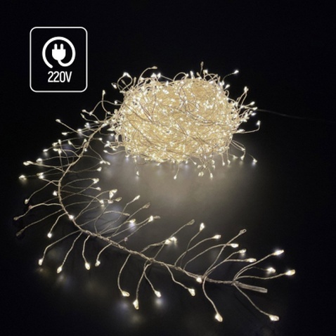 Гірлянда ColorWay Кластер LED 200 6 м 8 функцій Мідна струна Теплий колір 220 V (CW-G-200L6VC)