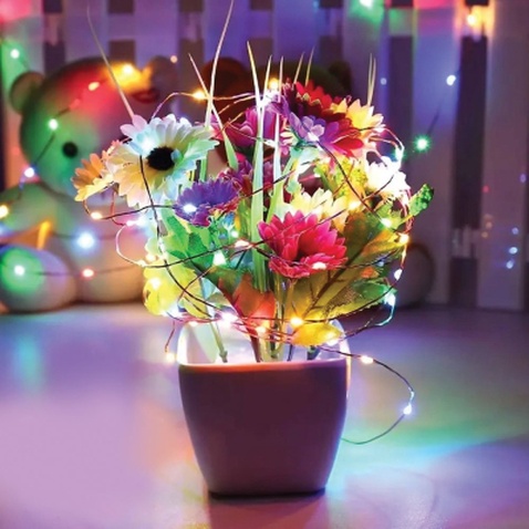 Гірлянда ColorWay Роса LED 100 10 м 8 функцій різнокольорова USB (CW-G-100L10NUMC)