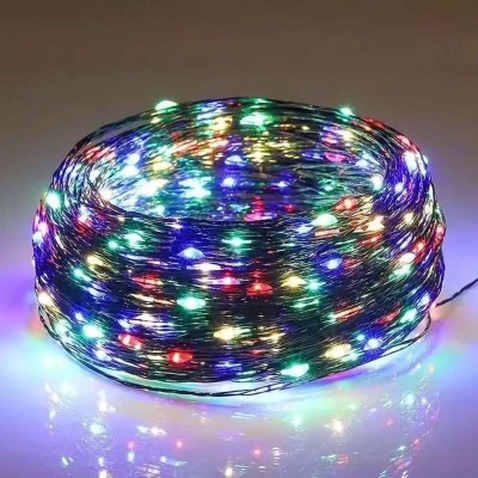 Гірлянда ColorWay Роса LED 100 10 м 8 функцій різнокольорова USB (CW-G-100L10NUMC)