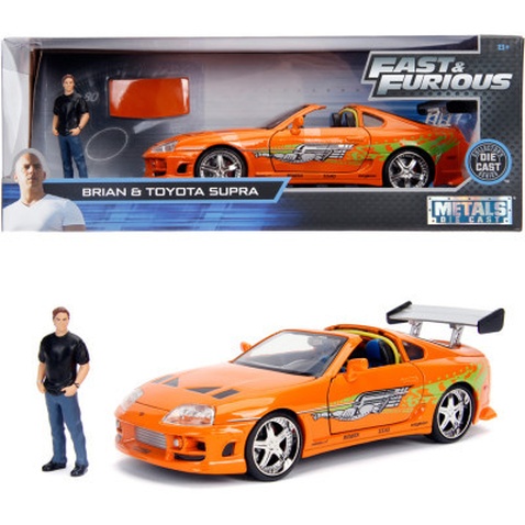 Машина Jada металева Форсаж Toyota Supra (1995) + фігурка Браяна 1:24 (253205001)