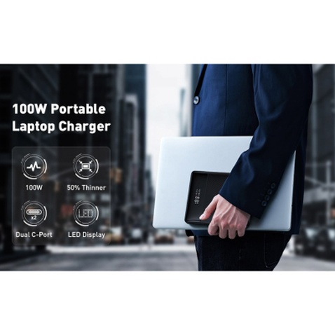 Батарея універсальна Baseus Blade Digital Display 20000mAh PD/100W, Black (PPDGL-01, PPBLD100-S) (PPBL000201)