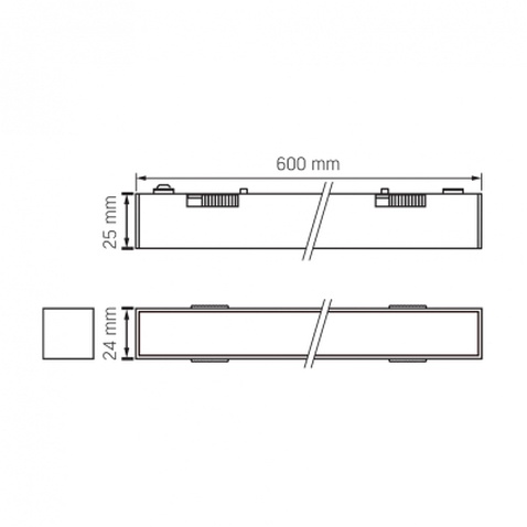 Світильник Videx LD460B 21W 60cm 4000K 48V Black (VL-TRMS-LD460B)